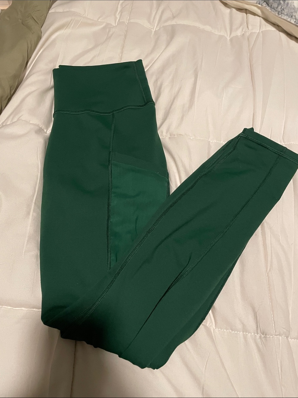 Fabletics Deep Green High-Rise Performance full length Leggings